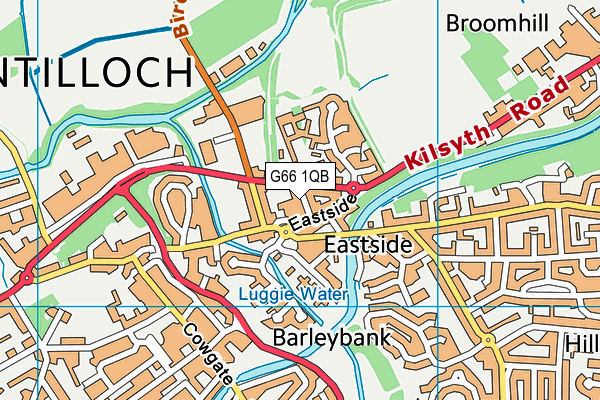 G66 1QB map - OS VectorMap District (Ordnance Survey) G66 1QB map - OS VectorMap District (Ordnance Survey)