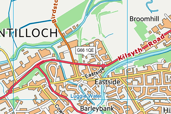 G66 1QE map - OS VectorMap District (Ordnance Survey)
