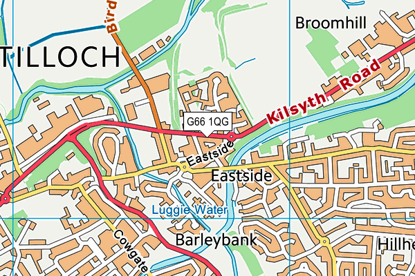 G66 1QG map - OS VectorMap District (Ordnance Survey)
