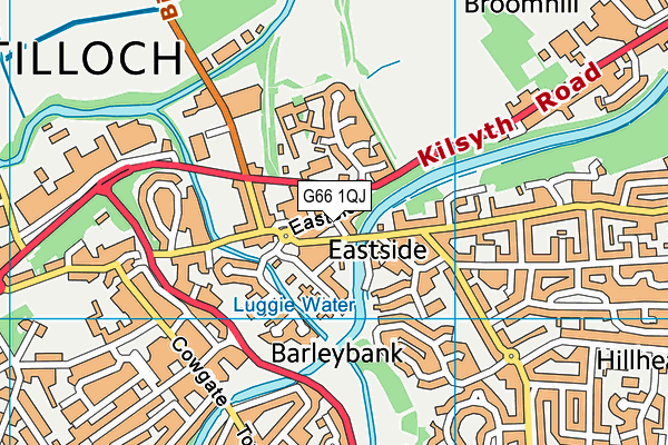 G66 1QJ map - OS VectorMap District (Ordnance Survey)