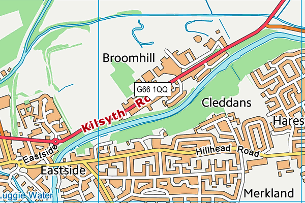 G66 1QQ map - OS VectorMap District (Ordnance Survey)