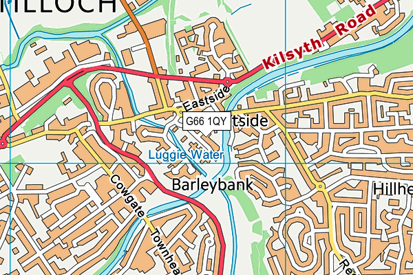 G66 1QY map - OS VectorMap District (Ordnance Survey)
