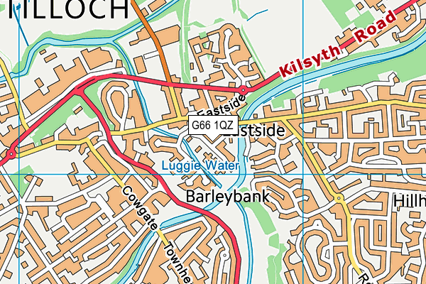 G66 1QZ map - OS VectorMap District (Ordnance Survey)