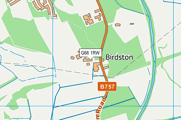 G66 1RW map - OS VectorMap District (Ordnance Survey)