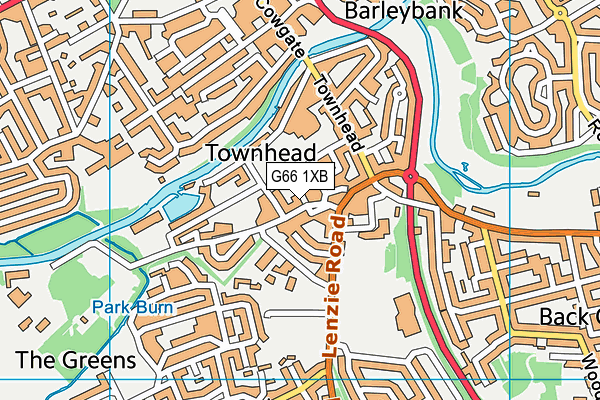 G66 1XB map - OS VectorMap District (Ordnance Survey) G66 1XB map - OS VectorMap District (Ordnance Survey)