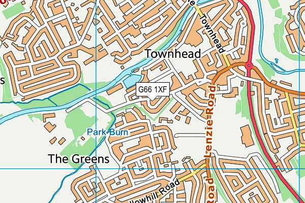G66 1XF map - OS VectorMap District (Ordnance Survey)