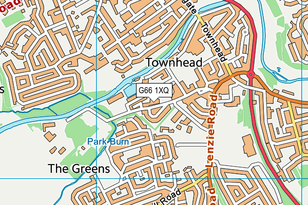 G66 1XQ map - OS VectorMap District (Ordnance Survey)