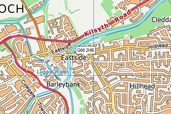 G66 2HB map - OS VectorMap District (Ordnance Survey)