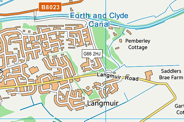 G66 2HJ map - OS VectorMap District (Ordnance Survey) G66 2HJ map - OS VectorMap District (Ordnance Survey)