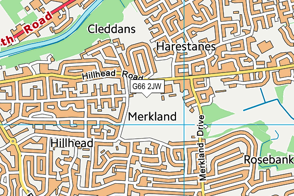 G66 2JW map - OS VectorMap District (Ordnance Survey) G66 2JW map - OS VectorMap District (Ordnance Survey)
