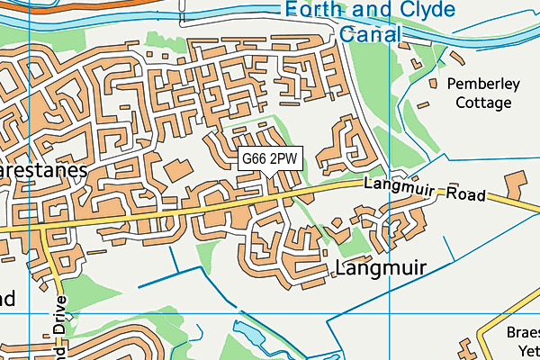 G66 2PW map - OS VectorMap District (Ordnance Survey) G66 2PW map - OS VectorMap District (Ordnance Survey)