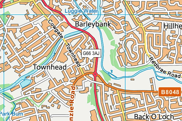 G66 3AJ map - OS VectorMap District (Ordnance Survey)