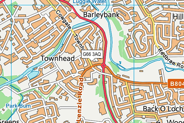 G66 3AQ map - OS VectorMap District (Ordnance Survey)