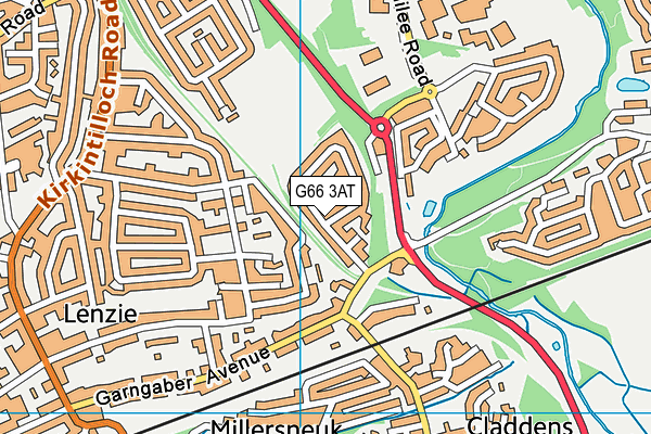 G66 3AT map - OS VectorMap District (Ordnance Survey)