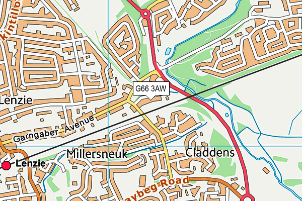 G66 3AW map - OS VectorMap District (Ordnance Survey) G66 3AW map - OS VectorMap District (Ordnance Survey)