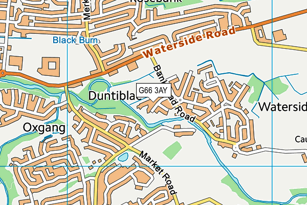 G66 3AY map - OS VectorMap District (Ordnance Survey)