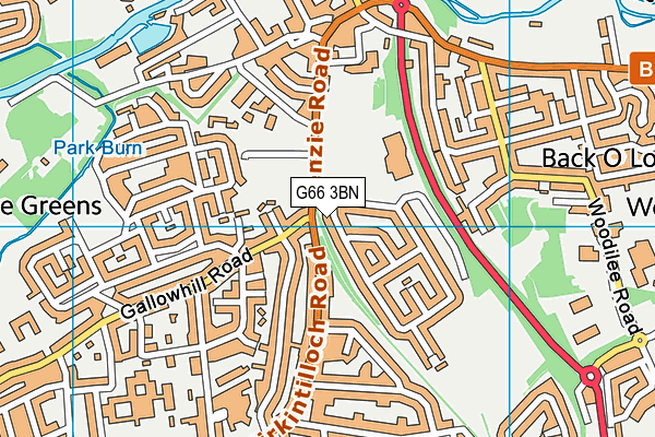 G66 3BN map - OS VectorMap District (Ordnance Survey)