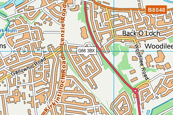G66 3BX map - OS VectorMap District (Ordnance Survey) G66 3BX map - OS VectorMap District (Ordnance Survey)