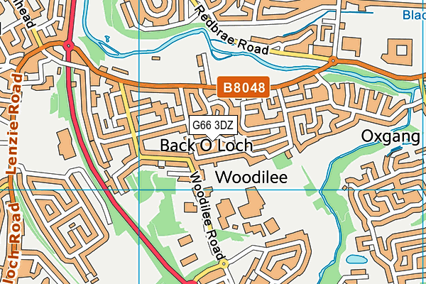G66 3DZ map - OS VectorMap District (Ordnance Survey)