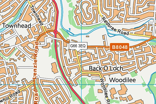 G66 3EQ map - OS VectorMap District (Ordnance Survey)