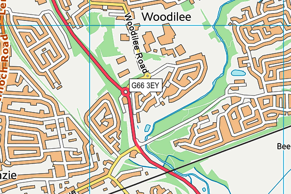 G66 3EY map - OS VectorMap District (Ordnance Survey)