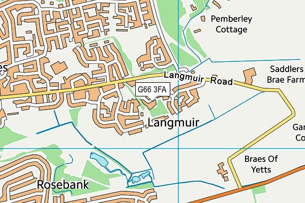 G66 3FA map - OS VectorMap District (Ordnance Survey)