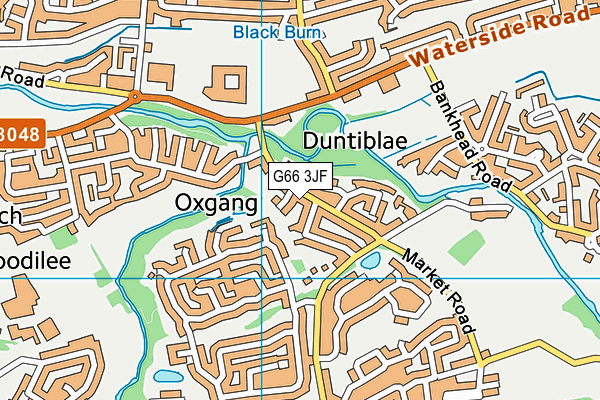 G66 3JF map - OS VectorMap District (Ordnance Survey)
