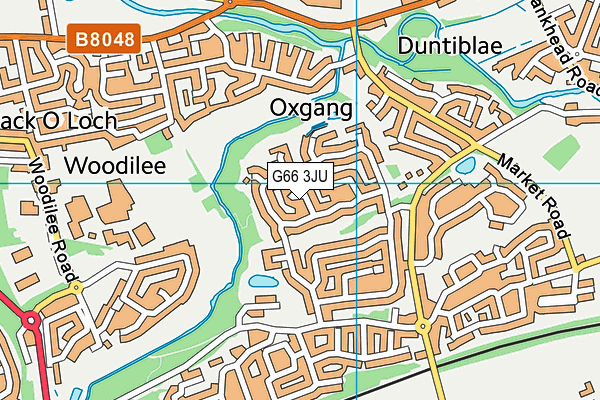 G66 3JU map - OS VectorMap District (Ordnance Survey)