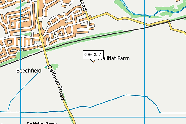 G66 3JZ map - OS VectorMap District (Ordnance Survey)