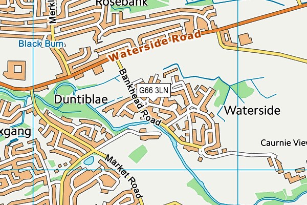 G66 3LN map - OS VectorMap District (Ordnance Survey) G66 3LN map - OS VectorMap District (Ordnance Survey)