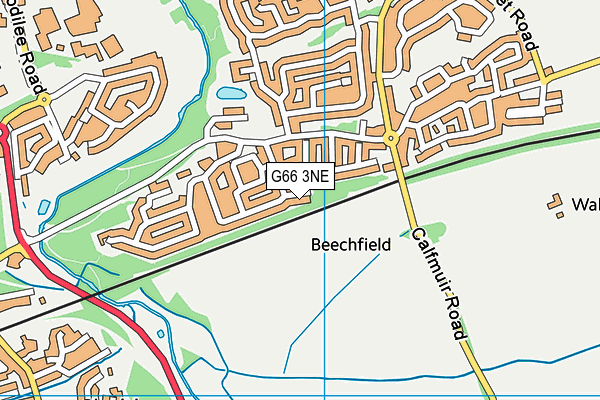 G66 3NE map - OS VectorMap District (Ordnance Survey)