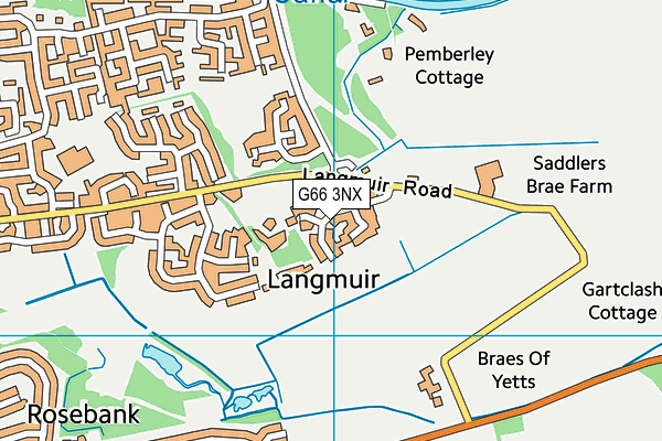G66 3NX map - OS VectorMap District (Ordnance Survey)