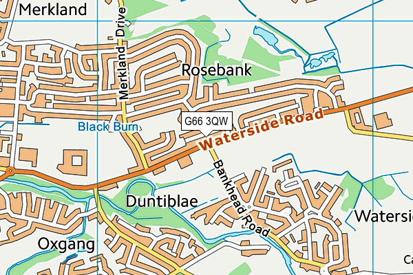 G66 3QW map - OS VectorMap District (Ordnance Survey)