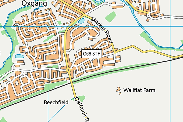 G66 3TF map - OS VectorMap District (Ordnance Survey)