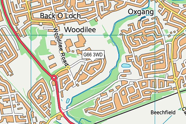 G66 3WD map - OS VectorMap District (Ordnance Survey)