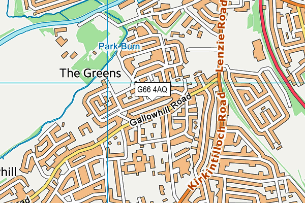 G66 4AQ map - OS VectorMap District (Ordnance Survey)