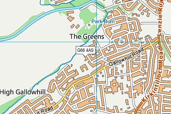 G66 4AS map - OS VectorMap District (Ordnance Survey)