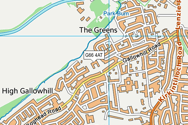 G66 4AT map - OS VectorMap District (Ordnance Survey)