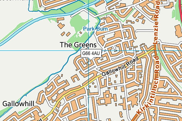 G66 4AU map - OS VectorMap District (Ordnance Survey)