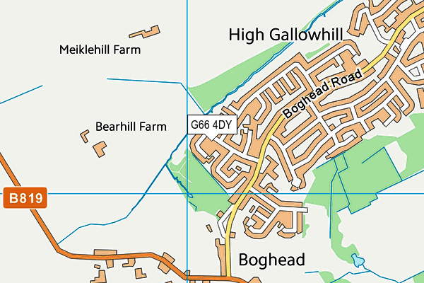 G66 4DY map - OS VectorMap District (Ordnance Survey)