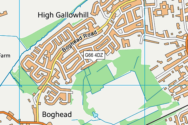 G66 4DZ map - OS VectorMap District (Ordnance Survey)