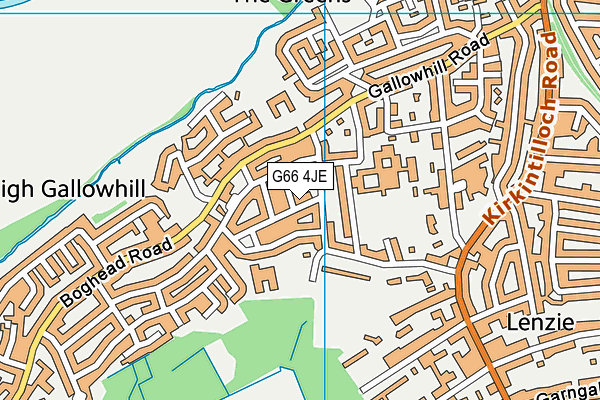 G66 4JE map - OS VectorMap District (Ordnance Survey)