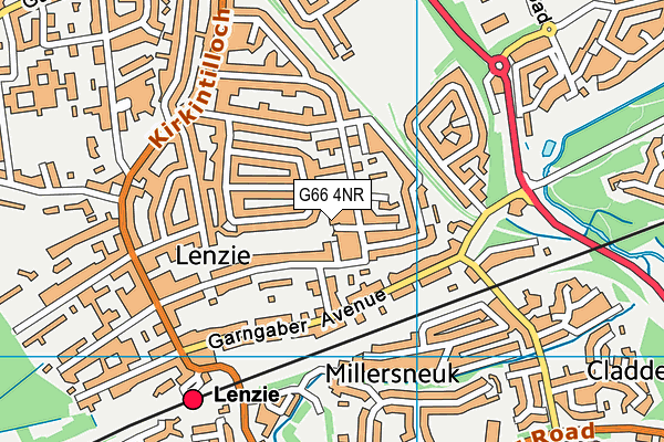 G66 4NR map - OS VectorMap District (Ordnance Survey)