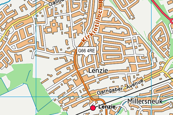 G66 4RE map - OS VectorMap District (Ordnance Survey)