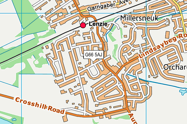 G66 5AJ map - OS VectorMap District (Ordnance Survey)