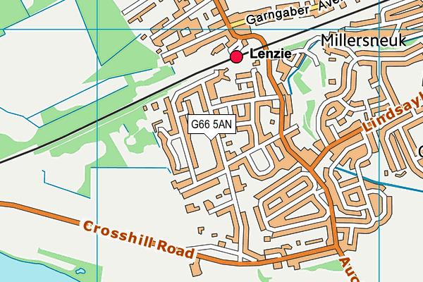 G66 5AN map - OS VectorMap District (Ordnance Survey)