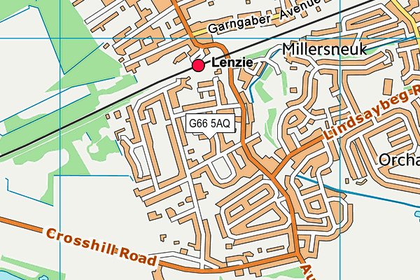 G66 5AQ map - OS VectorMap District (Ordnance Survey)