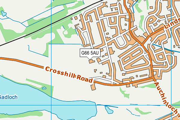 G66 5AU map - OS VectorMap District (Ordnance Survey)