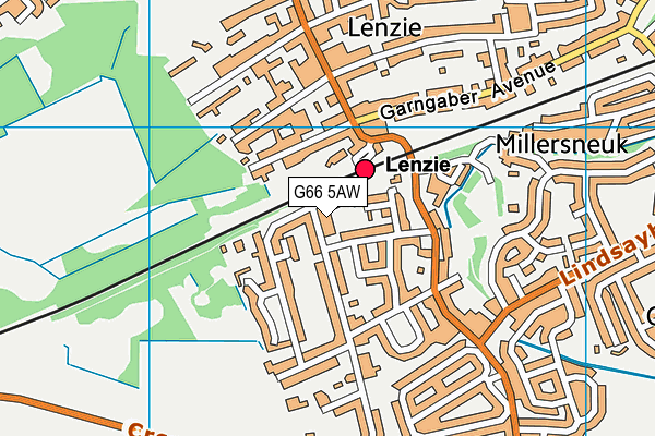 G66 5AW map - OS VectorMap District (Ordnance Survey)