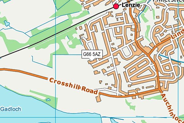 G66 5AZ map - OS VectorMap District (Ordnance Survey)
